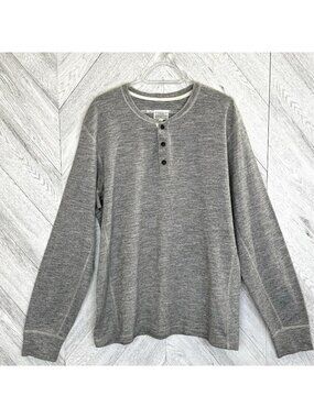 Rag & Bone Shirt Henley Mens XL Gray Standard Issue Long Sleeve Pullover